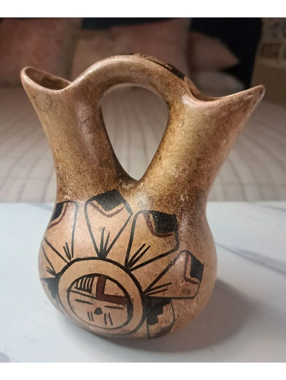 Vintage Southwestern Native American Pottery Wedding Vase